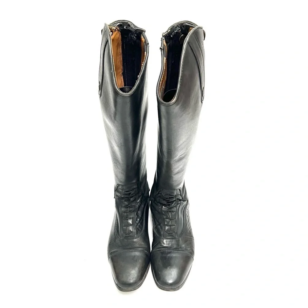 TREADSTEP | Vintage 1990s women’s black leather knee high field riding boots